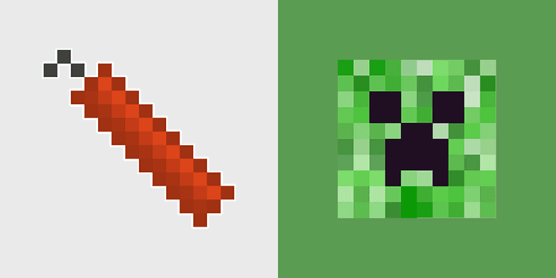 TNT Creeper custom cursor pack preview for Chrome, Edge and Windows