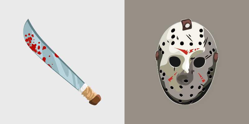 Jason Voorhees custom cursor pack preview for Chrome, Edge and Windows