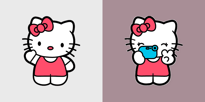 Cute Kitty custom cursor pack preview for Chrome, Edge and Windows