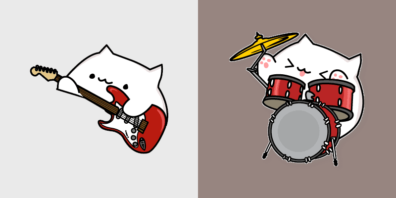 Rock Bongo Cat custom cursor pack preview for Chrome, Edge and Windows