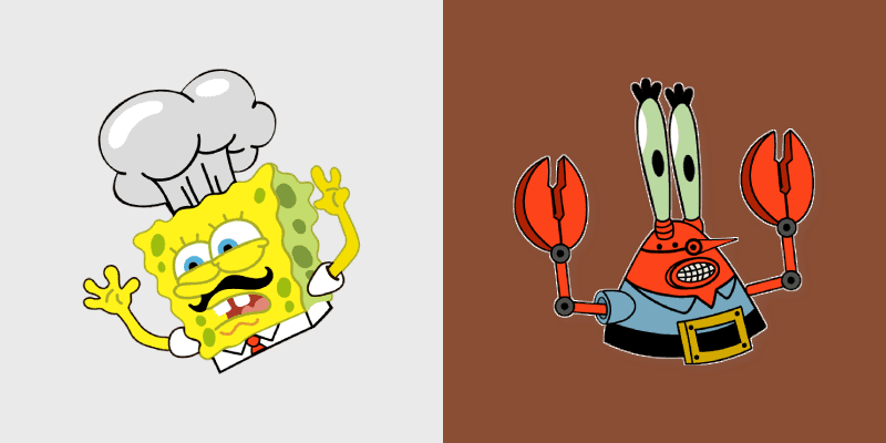 Spongebob custom cursor pack preview for Chrome, Edge and Windows