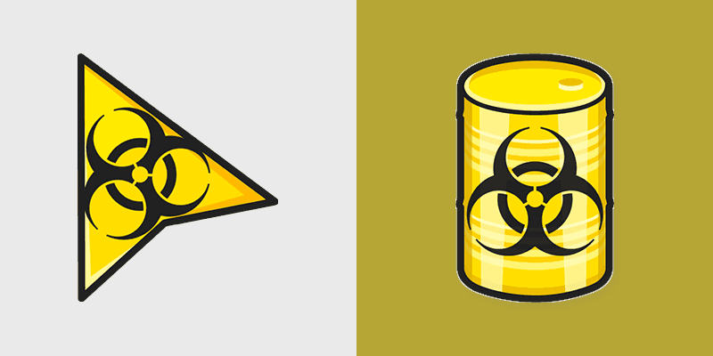 Biohazard custom cursor pack preview for Chrome, Edge and Windows