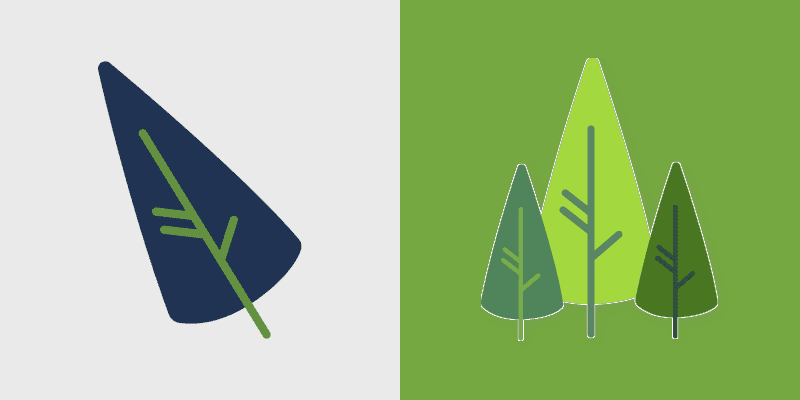 Team Trees custom cursor pack preview for Chrome, Edge and Windows