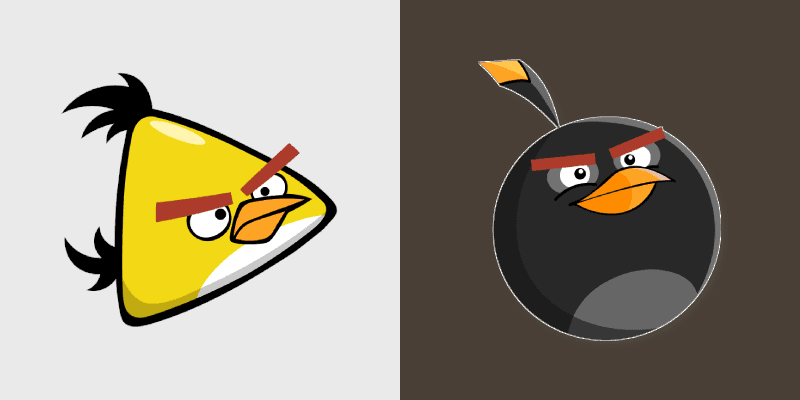 Angry Birds Chuck & Bomb Interactive custom cursor pack preview for Chrome, Edge and Windows