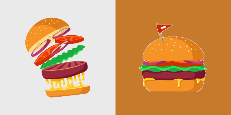 Burger & Taco custom cursor pack preview for Chrome, Edge and Windows