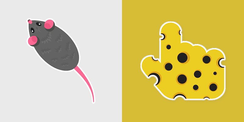 Cheese Mouse custom cursor pack preview for Chrome, Edge and Windows