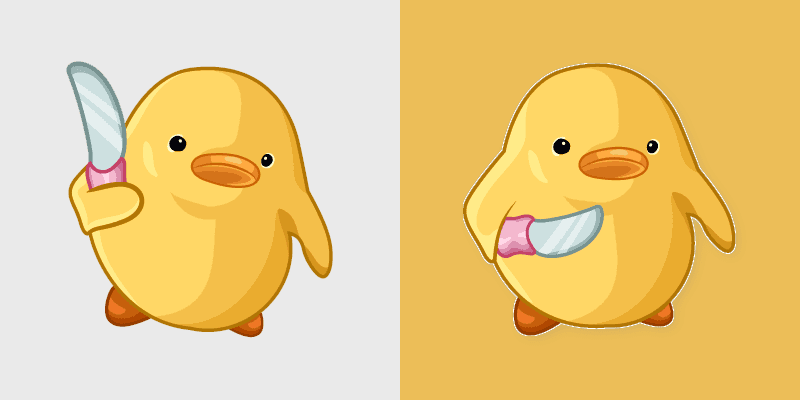 Cute Yellow Duck custom cursor pack preview for Chrome, Edge and Windows