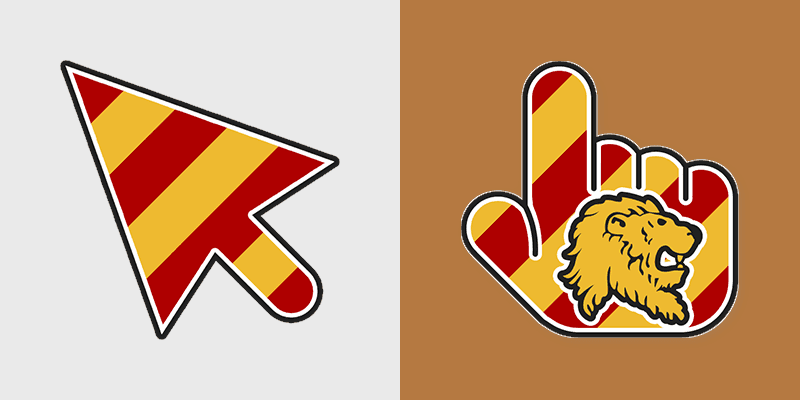 Gryffindor House custom cursor pack preview for Chrome, Edge and Windows