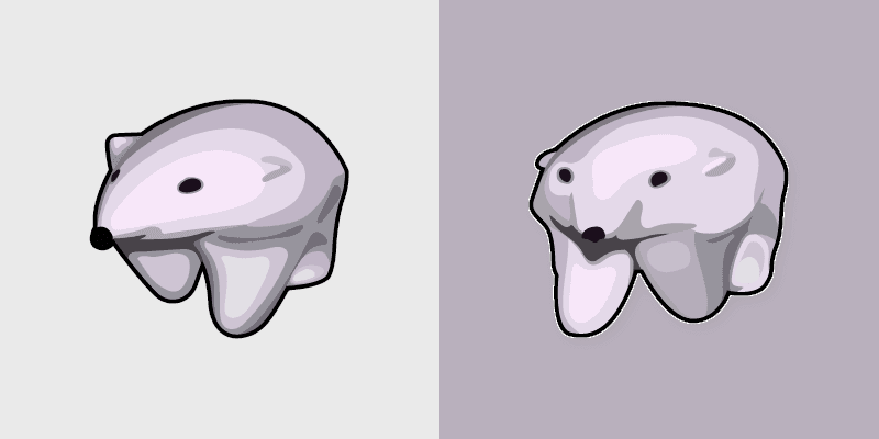 Polar Bear GIF custom cursor pack preview for Chrome, Edge and Windows