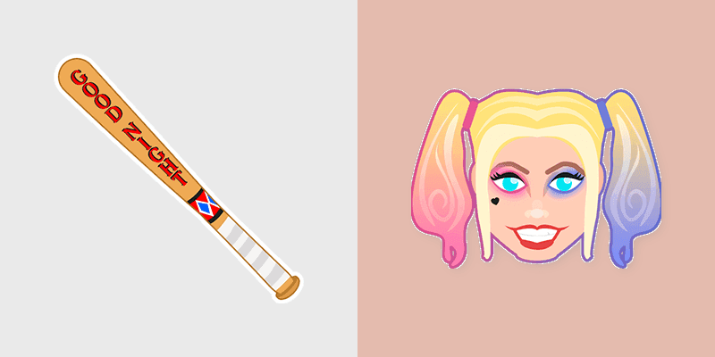 Harley Quinn custom cursor pack preview for Chrome, Edge and Windows