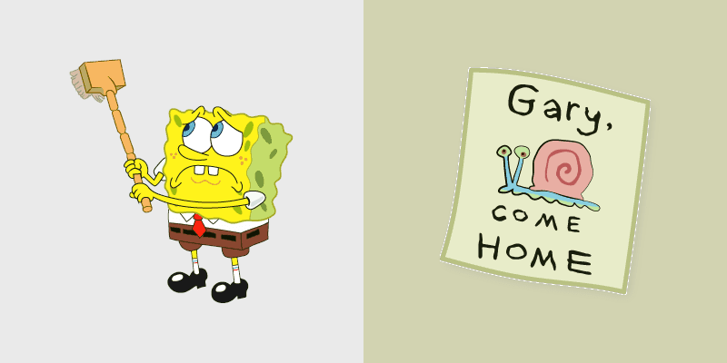 Spongebob's custom cursor pack preview for Chrome, Edge and Windows