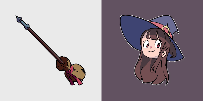 Akko Little Witch custom cursor pack preview for Chrome, Edge and Windows
