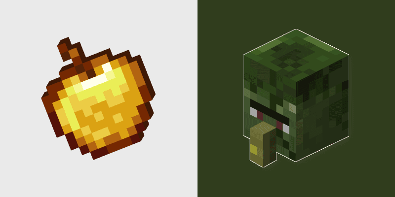 Golden Apple Zombie custom cursor pack preview for Chrome, Edge and Windows