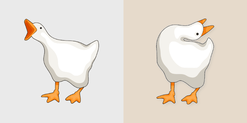 Cute Goose custom cursor pack preview for Chrome, Edge and Windows