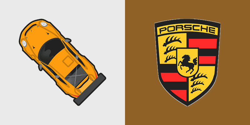 Porsche 911 GT3 custom cursor pack preview for Chrome, Edge and Windows