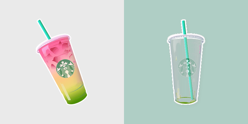 Rainbow Drink custom cursor pack preview for Chrome, Edge and Windows