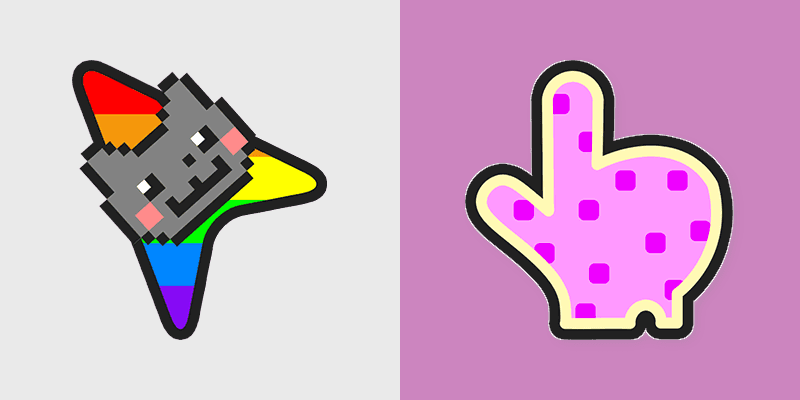 Nyan Cat custom cursor pack preview for Chrome, Edge and Windows