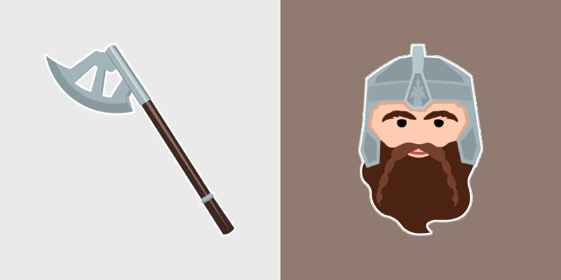 Gimli Dwarf custom cursor pack preview for Chrome, Edge and Windows
