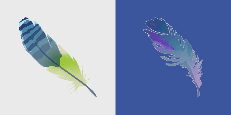 Bird Feather custom cursor pack preview for Chrome, Edge and Windows