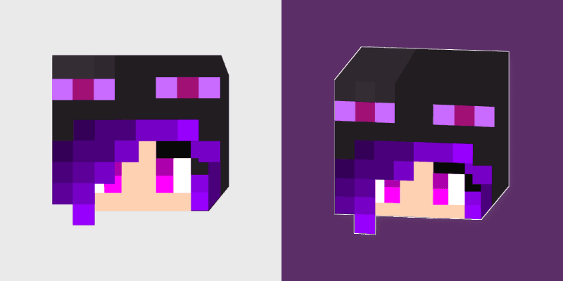 Enderman Girl custom cursor pack preview for Chrome, Edge and Windows