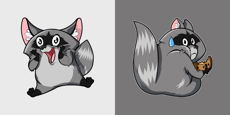 Raccoon custom cursor pack preview for Chrome, Edge and Windows