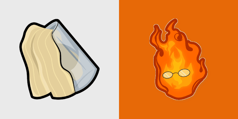 Grillby Fiery custom cursor pack preview for Chrome, Edge and Windows