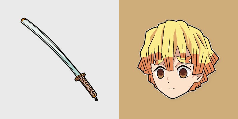 Zenitsu Agatsuma custom cursor pack preview for Chrome, Edge and Windows