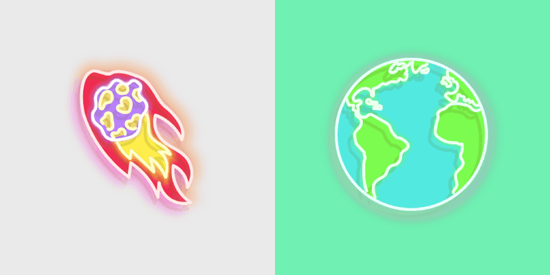 Comet Earth custom cursor pack preview for Chrome, Edge and Windows