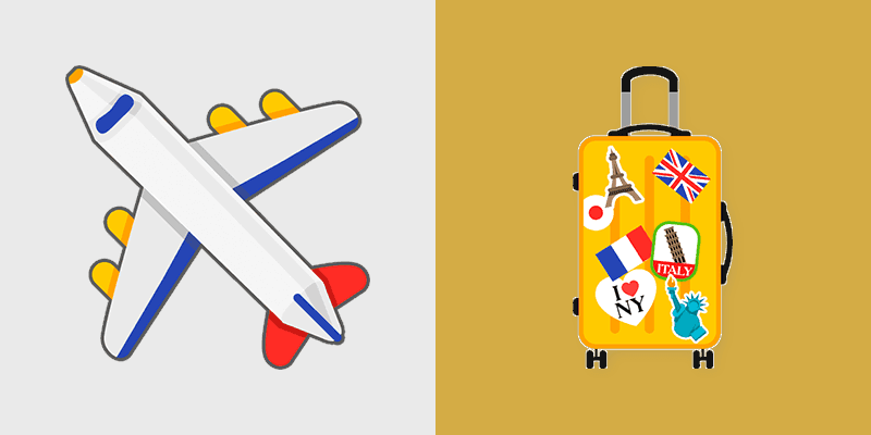 Travel Suitcase custom cursor pack preview for Chrome, Edge and Windows