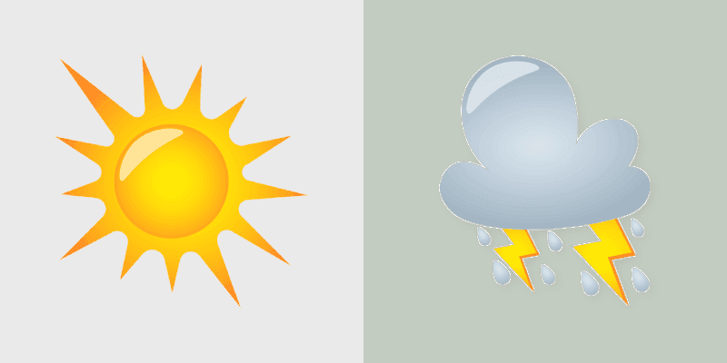 Sunny Stormy custom cursor pack preview for Chrome, Edge and Windows