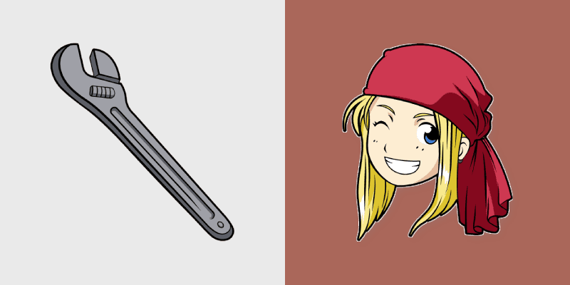 Winry Rockbell custom cursor pack preview for Chrome, Edge and Windows