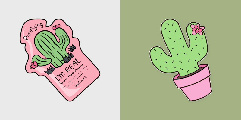 Cactus Plant custom cursor pack preview for Chrome, Edge and Windows