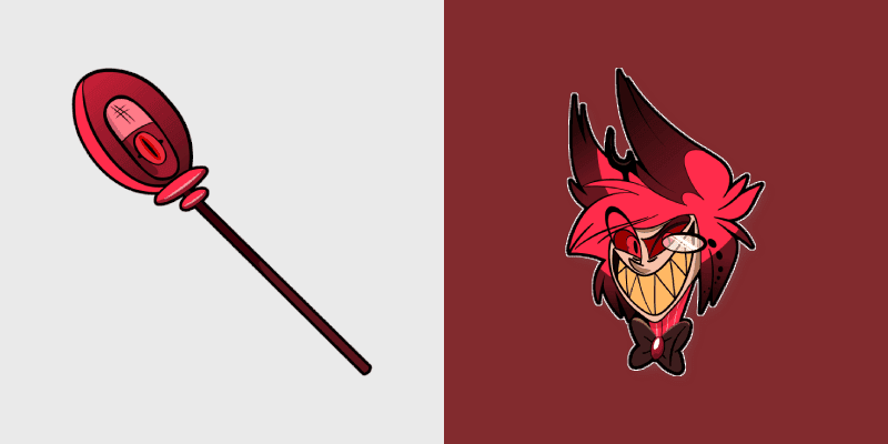 Alastor Radio Demon custom cursor pack preview for Chrome, Edge and Windows