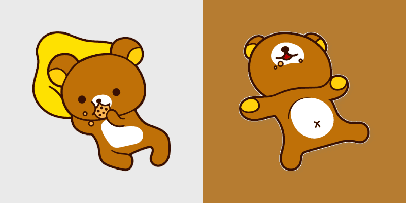 Rilakkuma Bear custom cursor pack preview for Chrome, Edge and Windows