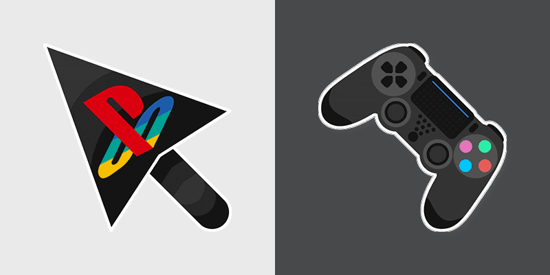 PS4 Controller custom cursor pack preview for Chrome, Edge and Windows