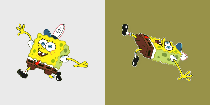 Cute Spongebob custom cursor pack preview for Chrome, Edge and Windows
