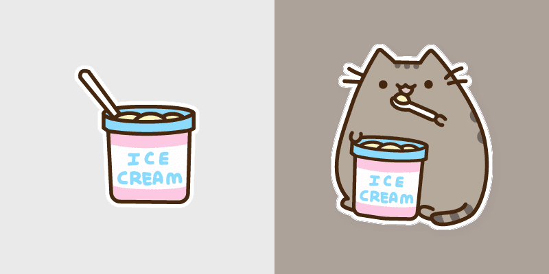 Pusheen Sweet Treats custom cursor pack preview for Chrome, Edge and Windows