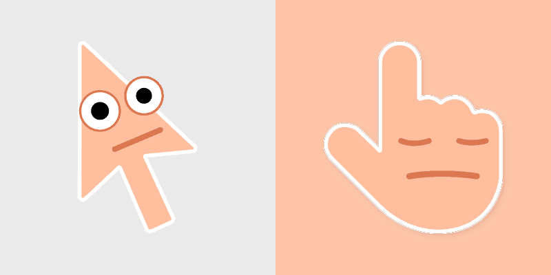 Neutral Face custom cursor pack preview for Chrome, Edge and Windows