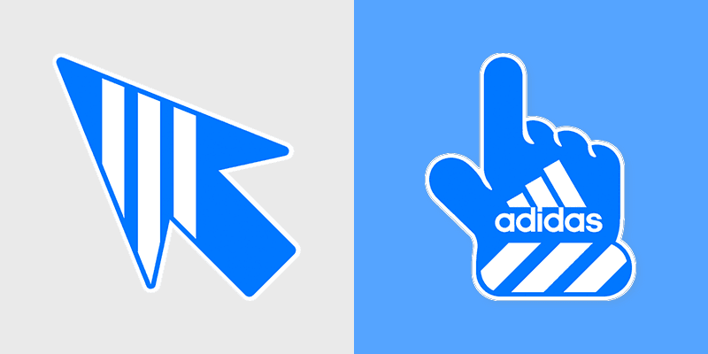 Adidas Streetwear custom cursor pack preview for Chrome, Edge and Windows