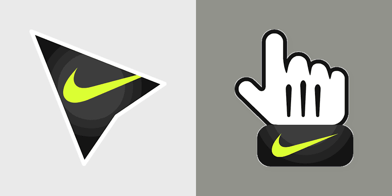 Nike Sporty Energy custom cursor pack preview for Chrome, Edge and Windows