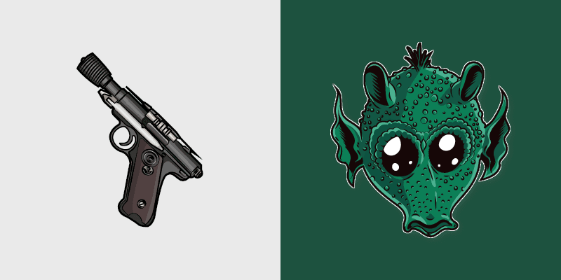 Greedo's Blaster custom cursor pack preview for Chrome, Edge and Windows