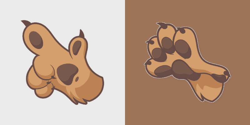 Dog Paw custom cursor pack preview for Chrome, Edge and Windows