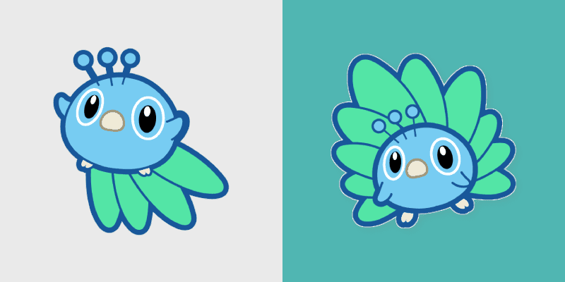 Adorable Peacock custom cursor pack preview for Chrome, Edge and Windows