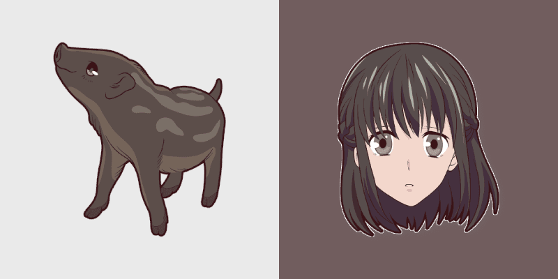 Kagura Sohma custom cursor pack preview for Chrome, Edge and Windows