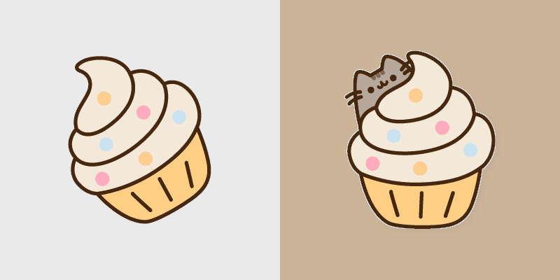 Pusheen Cupcake custom cursor pack preview for Chrome, Edge and Windows