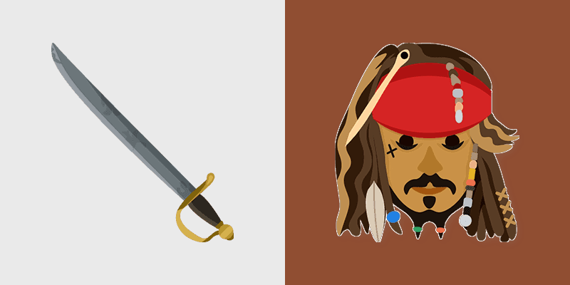 Jack Sparrow custom cursor pack preview for Chrome, Edge and Windows
