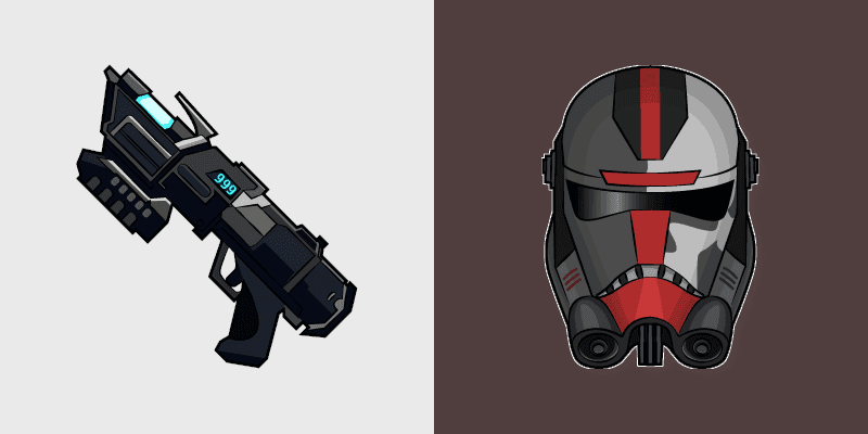 Star Wars Hunter Dc-17m Blaster custom cursor pack preview for Chrome, Edge and Windows