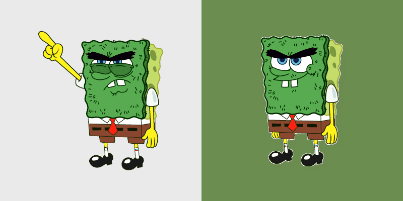 Mouse Abrasive Spongebob custom cursor pack preview for Chrome, Edge and Windows