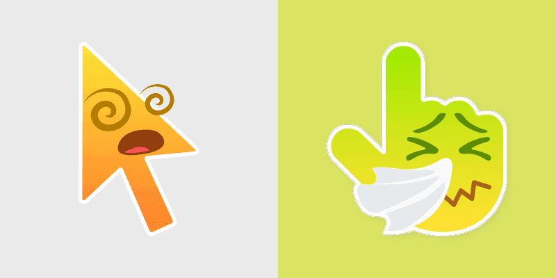Dizzy Sneezing custom cursor pack preview for Chrome, Edge and Windows