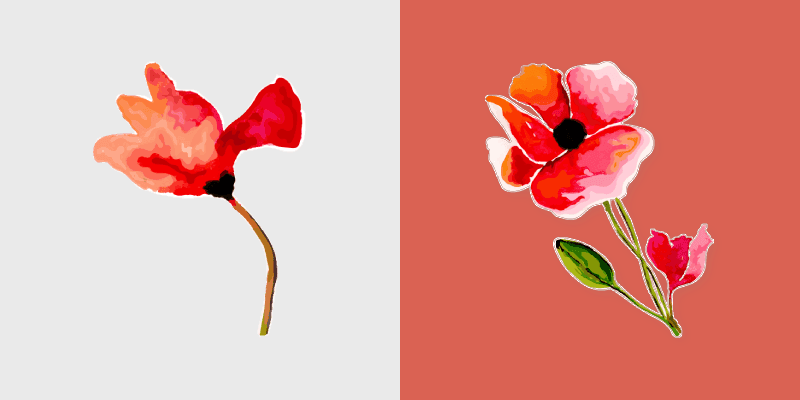 Poppy Delight custom cursor pack preview for Chrome, Edge and Windows
